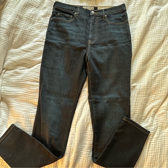 NWT everlane authentic stretch high-rise skinny jeans deep indigo sz 29 tall - Picture 5 of 8
